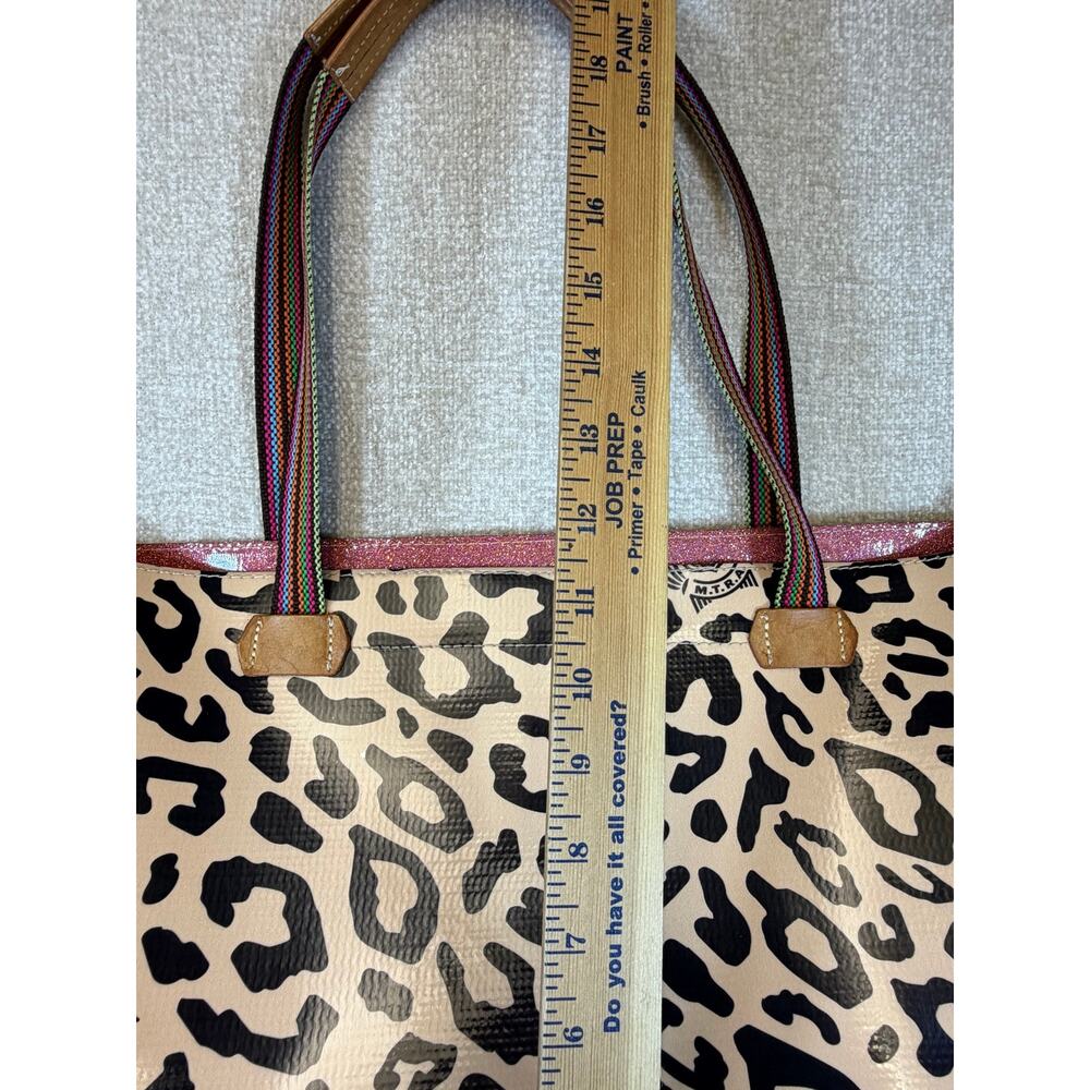 Consuela Women's Brown Bam Bam East West Tote Bag Leather Trim Designer Purse - Picture 8 of 16